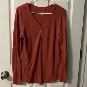 Time and Tru Orange Long Sleeve Shirt Size XL